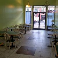 Seating at Babylon Cafe in Richmond