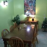 Seating at Babylon Cafe in Richmond