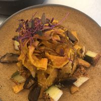 Ginger-shitake carrot kelp nudles at Essence Cuisine in East London