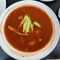 Vegan Aztec soup at Santo Cafe in Guanajuato