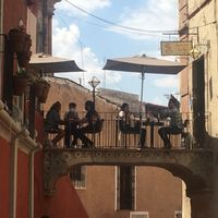 beautiful location, not a lot of seats at Santo Cafe in Guanajuato