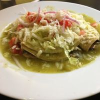 Enchiladas verdes (vegan version) at Santo Cafe in Guanajuato