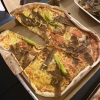 Kebab pizza  at Mamma Rosa in Sodertalje