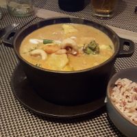 Massama curry and brown rice at Giggling Squid in Reigate