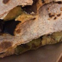 Hummus and baked veggies   at Casina del Bosco in Rimini