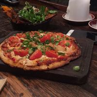 Custom vegan flatbreads and pumpkin salad  at Jah Bar in Dee Why