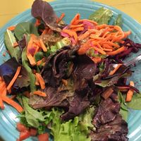 Field greens salad with basalmic. Perfect  at The Local Grocer in North Conway