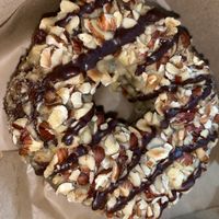 Chocolate hazelnut donut from peace of mind  at The Local Grocer in North Conway