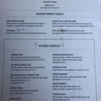 Food Menu at Blended in Istanbul