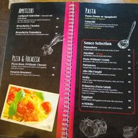 The vegan part of the menu. No vegan cheese option was a bummer. at La Lasagna in Tel Aviv