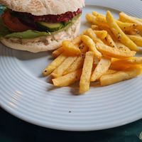 Veganburger at Sirkus Föroyar  in Torshavn