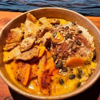 Planted mango chicken curry at Dean & David in Braunschweig