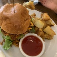 Chick’n burger  at Miranda Cafe in North London