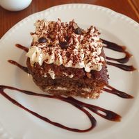 Tiramisu cake at Miranda Cafe in North London