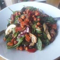 Crispy chickpea salad at Miranda Cafe in North London