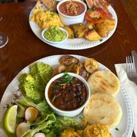 The ultimate English breakfast and the Latin breakfast   at Miranda Cafe in North London