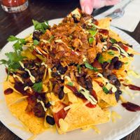 Loaded nachos   at Miranda Cafe in North London