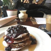 Vegan pancakes!! at Miranda Cafe in North London