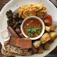 Vegan breakfast at Miranda Cafe in North London