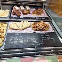 Top left: vegan carrot cake at La Gelatiera in London