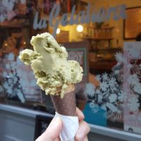 Pistachio sorbet at La Gelatiera in London