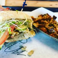 “Chicken” Salad Sandwich (Garbanzo Bean) at Crash Cuisine in Loveland