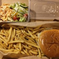 Falafel Burger at Y Not Bar & Grill in Thurso