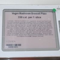 Vegan Mushroom Broccoli Pizza February 2023 at Whole Foods Market in Cedar Park