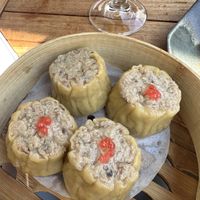 Siu Mai Dumplings: filled with vegan pork and shiitake, tapioca roe  at Jade Rabbit in Portland