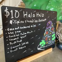 Halohalo sign  at Jade Rabbit in Portland