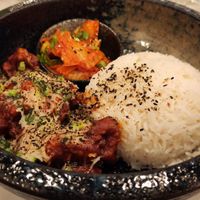 Buldak Chicken with Kimchii  at Jade Rabbit in Portland