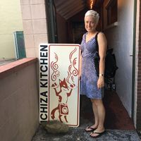 my touristy photo at athe entrance at Jade Rabbit in Portland