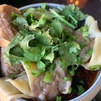 Chili oil wontons at Jade Rabbit in Portland