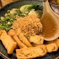 Mami Noodle Soup with tofu instead of vegan chicken at Jade Rabbit in Portland