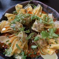 Chili oil wontons  at Jade Rabbit in Portland