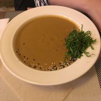 Mushrooms soup at KOLO in Kyiv