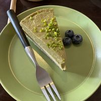 Pistachio tart at Vegi Kitchen Gu Gu in Nagoya