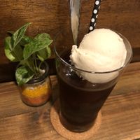 Ice coffee with soy ice cream  at Vegi Kitchen Gu Gu in Nagoya