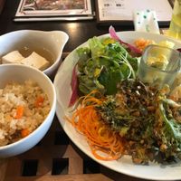 Bamboo rice and kakiage teishoku  at Vegi Kitchen Gu Gu in Nagoya