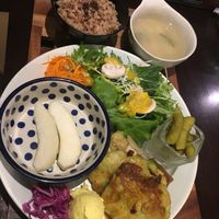 Dinner special-edamame pancake at Vegi Kitchen Gu Gu in Nagoya