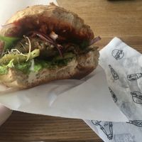 The Seitanex burger at Krowarzywa - Piotrkowska in Lodz