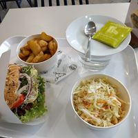 Vegan pastrami burger meal at Krowarzywa - Piotrkowska in Lodz