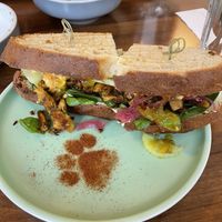 Vegan chicken teriyaki sandwich   at Katzentempel - Nürnberg in Nuremberg