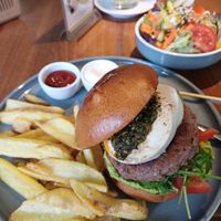 The burger del gatto with Miauzzarella. at Katzentempel - Nürnberg in Nuremberg