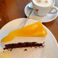 Peach-Maracuja-cream cake  at Katzentempel - Nürnberg in Nuremberg