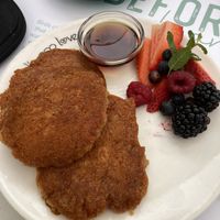 Carrot Pancakes  at Rachel's Eco Love Organic Food in Marbella