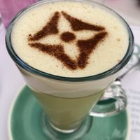 Ayurvedic Latte with oatly milk  at Rachel's Eco Love Organic Food in Marbella