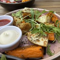 Potato wedges (must specify vegan mayo!)  at The Squeeze in Southend-on-sea