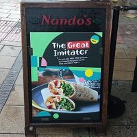 menu at Nando's in Southend-on-sea