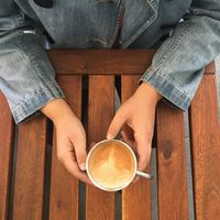 coffee with oat milk at Hive in Kutztown